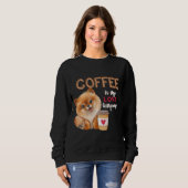 Koffie is mijn liefdestaal Pommeren Valent Trui (Voorkant volledig)