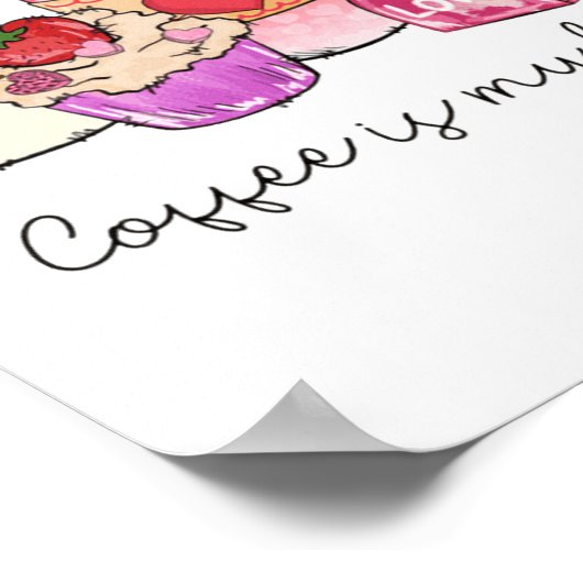 Koffie is mijn liefdestaal poster (Hoek)