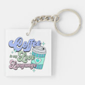 Koffie is mijn liefdestaal sleutelhanger (Achterkant)