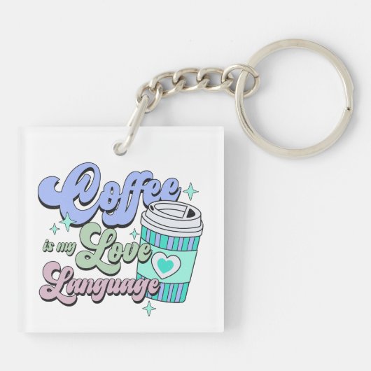 Koffie is mijn liefdestaal sleutelhanger (Achterkant)