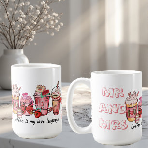 Koffie is mijn liefdestaal Stel meneer en mevrouw Koffiemok