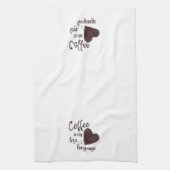 Koffie is mijn liefdestaal theedoek (Verticaal)