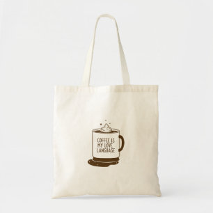 Koffie is mijn liefdestaal tote bag