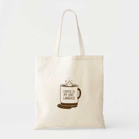 Koffie is mijn liefdestaal tote bag (Voorkant)