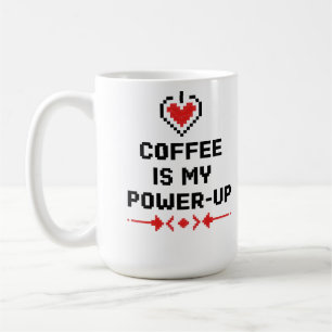 Koffie Is Mijn Power-Up – Retro Gamer Koffiemok
