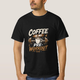 Koffie is mijn pre-workout gym ontwerp t-shirt