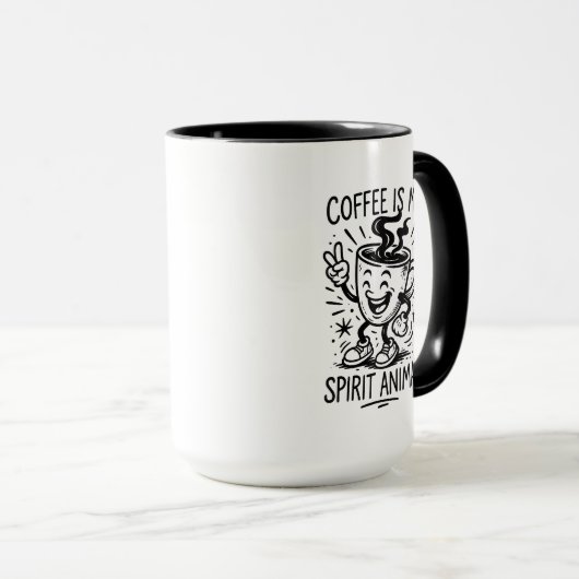 Koffie is mijn Spirit Animal Premium Mok (Voorkant rechts)