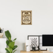 koffie is mijn spirituele dier poster (Thuiskantoor)