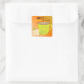 Koffie is mijn Sunshine Quote Vierkante Sticker (Tas)