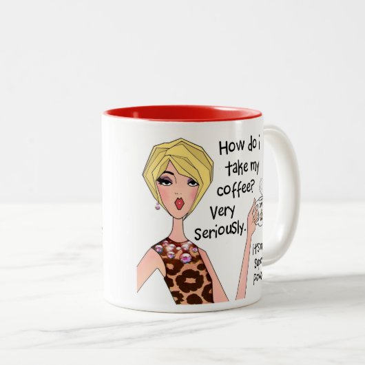 Koffie is mijn superkracht! Mok met twee toonaange (Voorkant rechts)