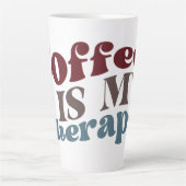 Koffie is mijn therapie latte mok (Voorkant)