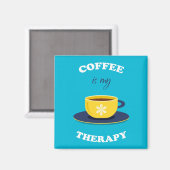 Koffie is mijn therapie magneet (Voorkant / Achterkant)