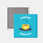 Koffie is mijn therapie magneet (Voorkant / Achterkant)