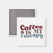 Koffie is mijn therapie magneet (Voorkant / Achterkant)