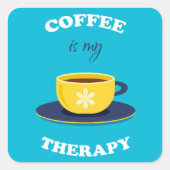 Koffie is mijn therapie Sticker (Voorkant)
