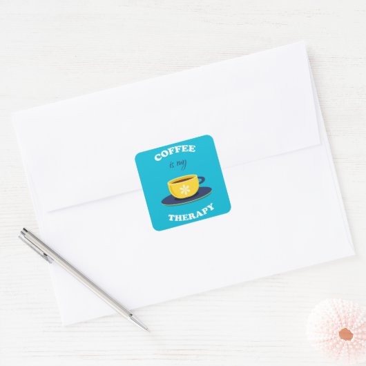 Koffie is mijn therapie Sticker (Envelop)