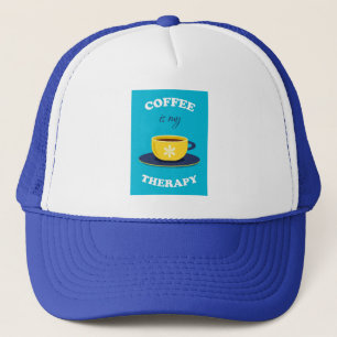 Koffie is mijn therapie trucker hoed pet