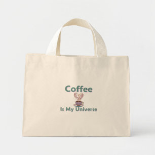 Koffie is mijn universum mini tote bag