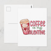 Koffie Is Mijn Valentijn Briefkaart (Voorkant / Achterkant)
