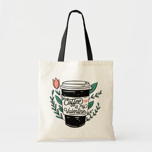 Koffie is mijn Valentijn Canvas tas (Voorkant)