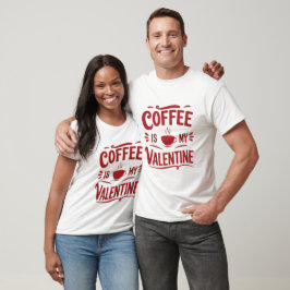 Koffie is mijn Valentijn, grappige Valentijnsdag T-shirt