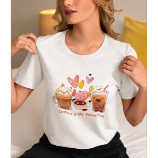 Koffie is mijn Valentijn | Koffie-Valentijn T-shirt