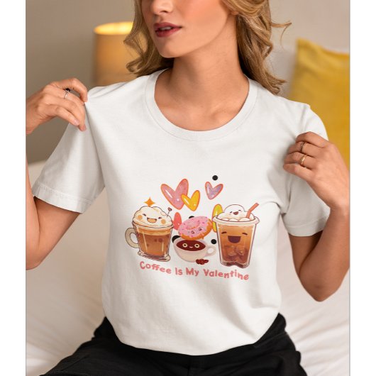 Koffie is mijn Valentijn | Koffie-Valentijn T-shirt