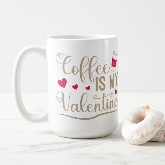 Koffie is mijn Valentijn Koffiemok (Met donut)