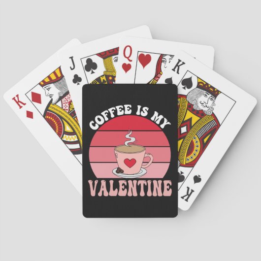 Koffie Is Mijn Valentijn Pokerkaarten (Achterkant)