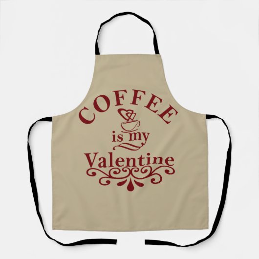 Koffie is mijn valentijn schort (Voorkant)