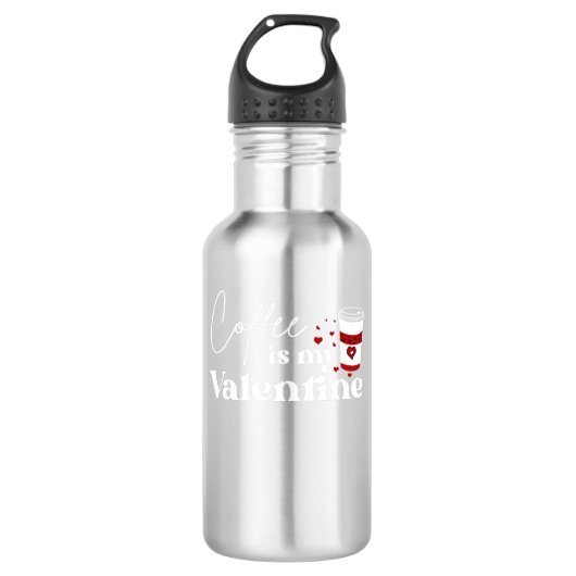 koffie is mijn valentijn waterfles  (Voorkant)