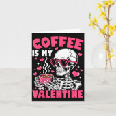 Koffie Is Mijn Valentijnskelet Valentijn Grappig C Kaart (Gele Bloem)