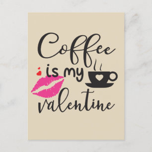 Koffie is mijn Valentijnsvrouw Feestdagenkaart