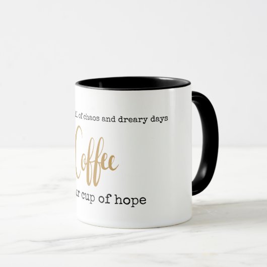  koffie is onze beker hoop grappig mok (Voorkant rechts)