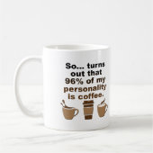 Koffie is Persoonlijkheid Grappige Mok of Reisbeke (Links)