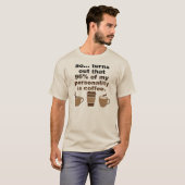 Koffie is persoonlijkheid grappige T-shirt (Voorkant volledig)