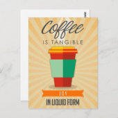 Koffie is Tangable Joy in vloeibare vorm Briefkaart (Voorkant / Achterkant)
