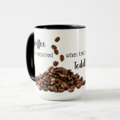 Koffie is vereist Aangepaste mok voor koffie (Voorkant links)