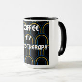 Koffie is vloeibare therapie | Stijlvolle koffie M Mok (Voorkant rechts)