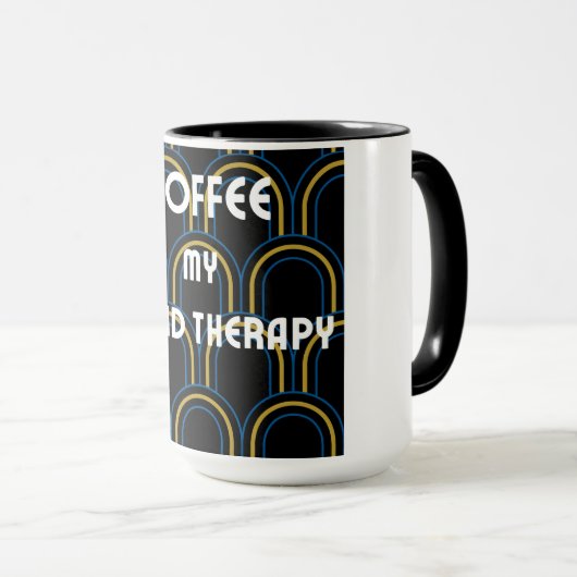 Koffie is vloeibare therapie | Stijlvolle koffie M Mok (Voorkant rechts)