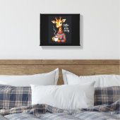 Koffie is voor de vermoeide Giraffe Coffee Lover Canvas Afdruk (Insitu (Slaapkamer))