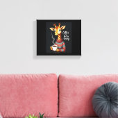 Koffie is voor de vermoeide Giraffe Coffee Lover Canvas Afdruk (Insitu (Woonkamer))