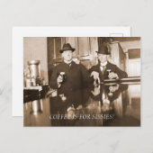 Koffie is voor Sissies 1890 Mannen Drink bier Briefkaart (Voorkant / Achterkant)