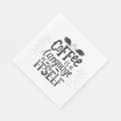 Koffie is zelf een taal servet (Hoek)