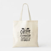 Koffie is zelf een taal tote bag (Achterkant)
