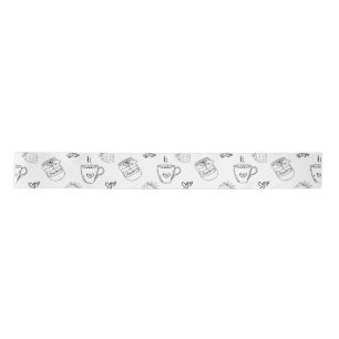 Koffie, Jam en Aardbei Satijnen Lint