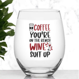 Koffie Je bent op de bank Wijnpak Up Grappig Wijnglas Zonder Voet