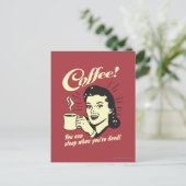 Koffie: Je kunt slapen als je dood bent Briefkaart (Staand voorkant)