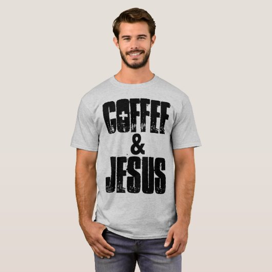 KOFFIE & JESUS, Christelijke T-shirts (Voorkant volledig)