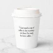 Koffie: Jumperkabels van moeder Natuur! DIVA Papieren Bekers (Achterkant)